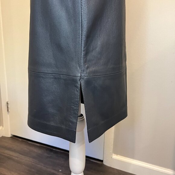 NWT Mardini Gray Leather Pencil Skirt, SIze 8 - Picture 10 of 16